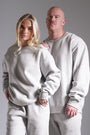 Heavy oversize college harmaa
